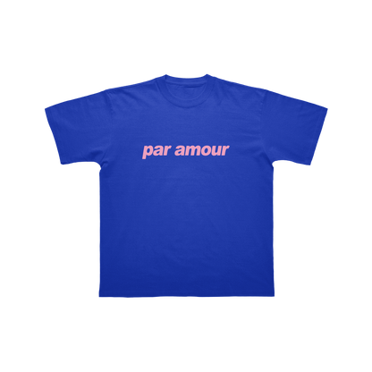 T-SHIRT "PAR AMOUR" - BLEU