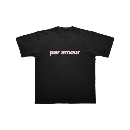 T-SHIRT "PAR AMOUR" - NOIR